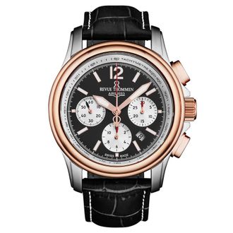 Revue Thommen Air Speed Chronograph Automatic Black Dial Mens Watch 16041.6357