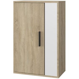 Vicco Estanter&iacute;a De Pared Berno, Sonoma/blanco, 50.1 X 78.4 Cm Con 2 Compartimentos Vicco