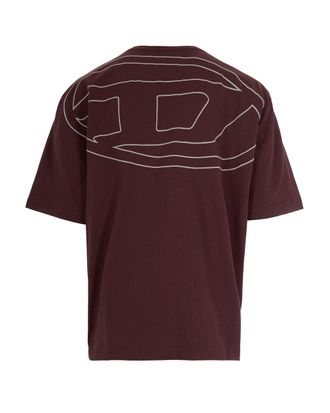 Diesel Mens T-Shirt Boggy Megoval-D Brown Cotton T-Shirts And Polos