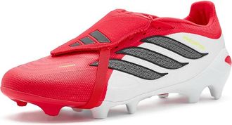 adidas Predator League Fold-over Tongue Firm Ground Footb Soccer Cleats Shoes Lucid Red/Black/White : Mens 8.5 - Womens 9.5 Medium, Rubber