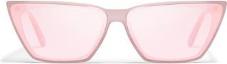 Quay Bad Habit 65mm Cat Eye Sunglasses in Pale Pink/Digi Pink at Nordstrom