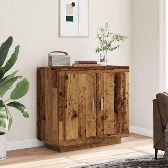 Berkfield Home Sideboard Old Wood 80x40x75 cm Engineered Wood in Brown | Size: 80 x 40 x 75 cm