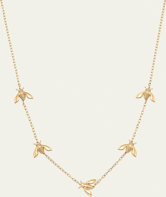Sara Weinstock 18K Yellow Gold Queen Bee Extra Petite 5-Station Necklace
