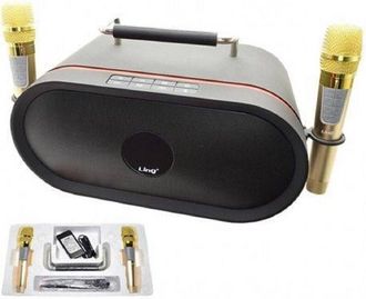 Trade Shop Trade Shop - Set Audio Bluetooth Per Karaoke Portatile Cassa Speaker Stereo Microfoni 60w K-6668