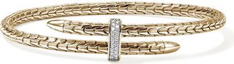 John Hardy Spear Flex Cuff Bracelet, Diamonds in Gold at Nordstrom, Size Medium