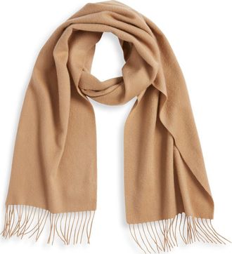 Nordstrom Cashmere Scarf in Camel at Nordstrom