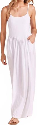 bobi Drop Waist Dress In White