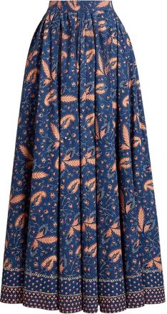 Polo Ralph Lauren Gonna lunga a fiori - Blu