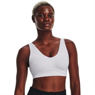 Under Armour Sportbeha met spaghettibandjes voor dames (Wit)