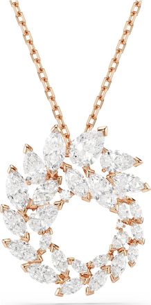 Swarovski Mesmera Pendant, Marquise Cut, White, 18K Rose Gold Finish