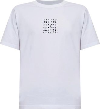 Off-white T-shirt in cotone-jersey stampato - - Tops - Uomo - Bianco - L
