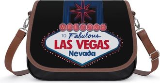 Generic Las-Vegas Small Womens Crossbody Bags Shoulder Handbag with Adjustable Strap for Travel