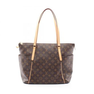 Louis Vuitton Brown Coated Canvas Leather Handbag Tote Bag (Pre-Owned)