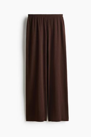 H&M Relaxed Fit Wide Yoga Pants in Warm Brown at Nordstrom, Size X-Large