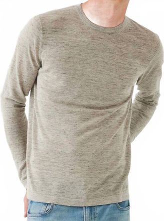 Patrick Assaraf Mens Silk Crew Neck Sweater In Feather