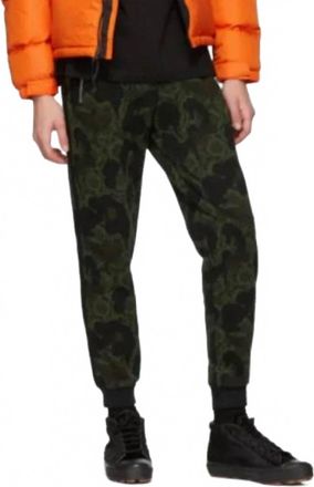 Coach 1941 Mens Wild Beast Track Pants In Black/olive