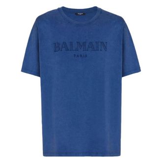Balmain Vintage Logo Embroidered T-Shirt, Size Large