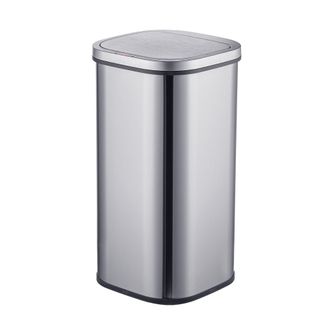 Relaxdays Cubo De Basura Relaxdays Con Sensor, 30 L, Tapa El&eacute;ctrica, Soporte Para Bolsas, Acero Inoxidable, Para Cocina, Plateado