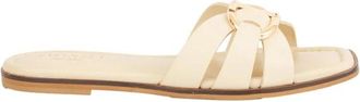 Twinset Ivoor Ciabatta Stijl Brood - Dames - Sandalen - Beige - 37 EU - Schoenen