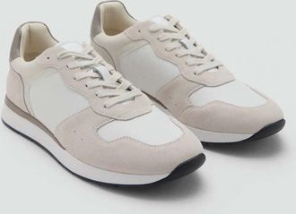 Mango Sneaker combinate pelle bianco - Uomo - 39 - MANGO MAN