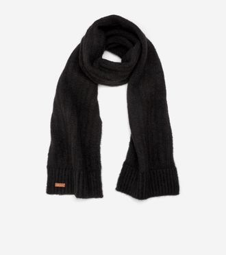 Cole Haan Womens Ladder Stitch Scarf - Black