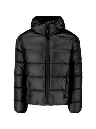 Aspesi Black Hooded Padded Down Jacket