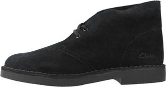Clarks Desert Bt Evo - Heren - Veterlaarzen - Zwart - 44 1/2 EU - Leer - Schoenen