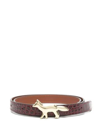 Maison Kitsun&eacute; Profile Fox Leather Belt Accessories