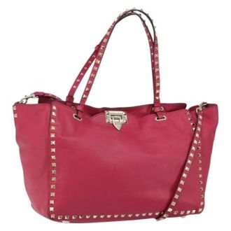 Valentino Pre-owned Handbag - Dames - Pre-owned - Roze - Maat: ONE Size Leer