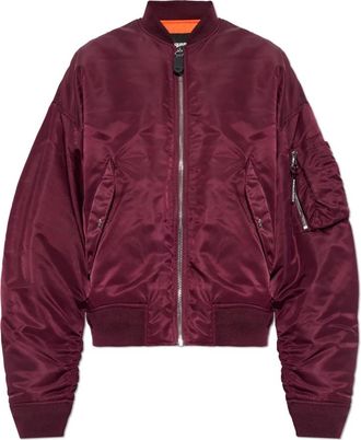 Dsquared2 Ge&iuml;soleerde Bomberjack - Heren - Bomber jackets - Rood - M - Leer - Jassen