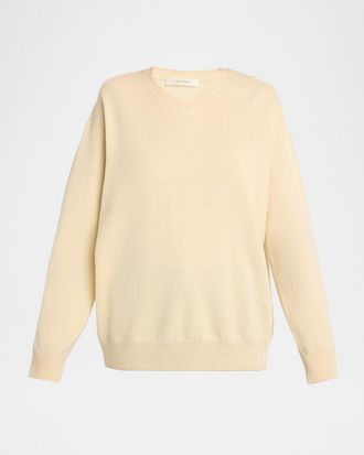 The Row Migeia V-Neck Cashmere Sweater
