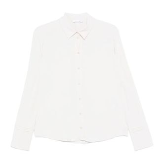 Patrizia Pepe Dames, Blouses & Shirts, Wit, Maat: 2XL Denim