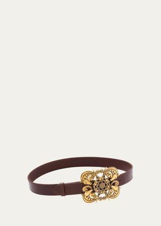 Chlo&eacute; Mens Leather Medallion Belt