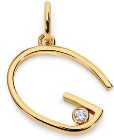 Monica Vinader Lab Grown Diamond Initial Pendant in 18K Gold Vermeil /Diamond G at Nordstrom