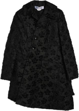 Comme Des Garçons Jas met bloemenprint - Zwart