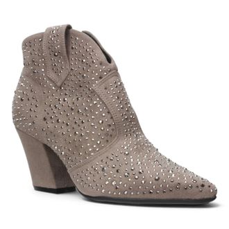Bruno Menegatti Womens Darling Suede Bootie In Taupe