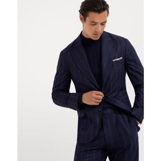 Brunello Cucinelli Navy Wool Tailored Blazer, Brand Size 50 (US Size 40)