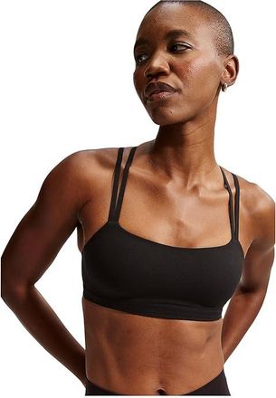 Nike Dri-FIT Zenvy Strappy Light Support Padded Sports Bra Womens Bra Black/Cool Grey : XL (US 16-18), Polyester/Spandex