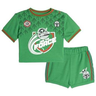 Star Wars The Mandalorian Grogu Athletic 2-Piece Tee and Shorts Set in Grogu Green at Nordstrom, Size Newborn