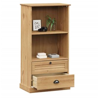 Berkfield Home Beautiful Bookcase VIGO 60x35x114.5 cm Solid Wood Pine in Brown