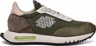 Bepositive Leather/Polyester Sneakers - Military Green