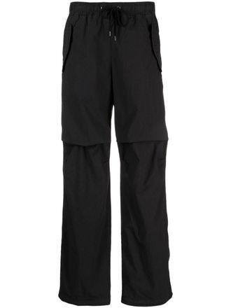 James Perse draped-detail straight-leg trousers - Black