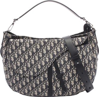 Dior Pre-owned Dior Oblique Canvas Soft Saddle Satchel Unisex TCI21EH2S5B7BLJ0
