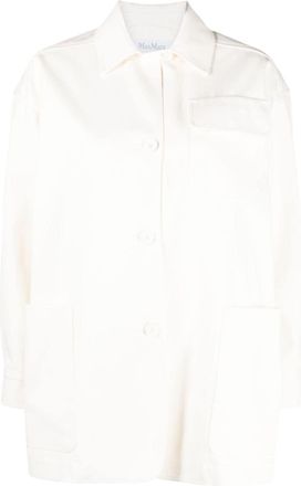 Max Mara oversized long-sleeve cotton shirt - women - Cotton - 40 - White