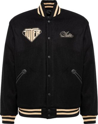 Iuter Italiaanse wollen jas - Heren - Bomber jackets - Zwart - L - Wol - Jassen