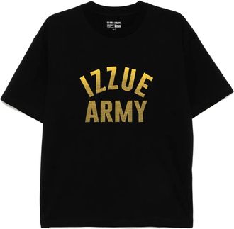 Izzue embroidered logo t-shirt - men - Cotton - M - Black