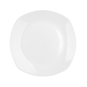 KASANOVA Piatto piano in porcellana bianca