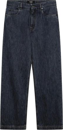 Fendi Straight Jeans, male, Blue, Size: W33 Long Jeans