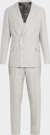 Brunello Cucinelli Men & apos;s Virgin Wool Glen Plaid Suit
