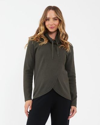 Ripe Cassie Cross Over Nursing Knit Khaki in Green at Nordstrom, Size Large Au